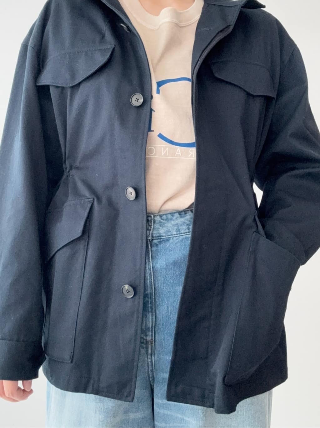 BUNさんの「DRESSTERIOR｜【ウォッシャブル】コンパクトコットンミリタリーブルゾン」を使ったコーディネート