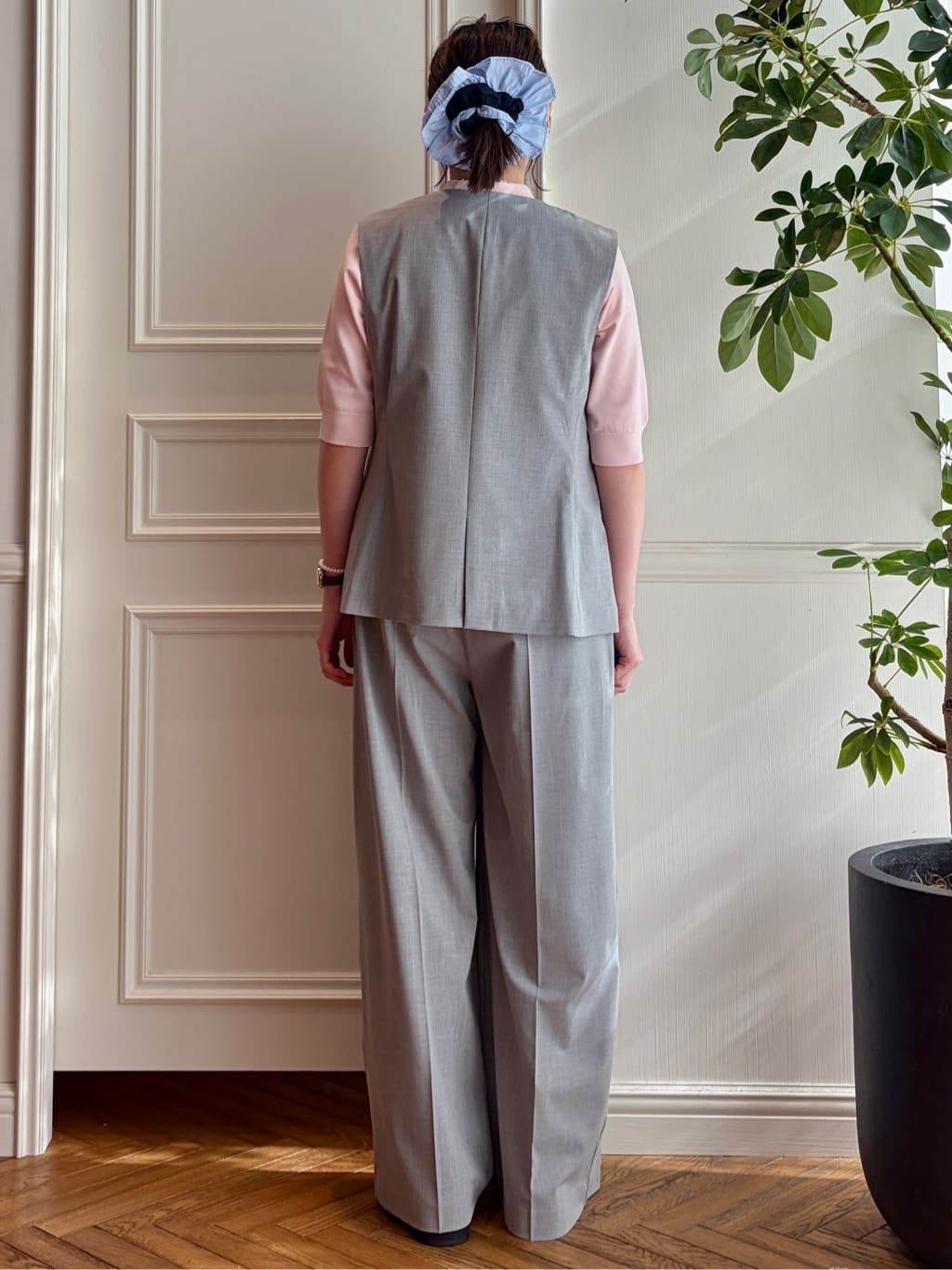nakaoさんの「DRESSTERIOR｜【セットアップ可/ウォッシャブル】セットアップストライプジレ」を使ったコーディネート