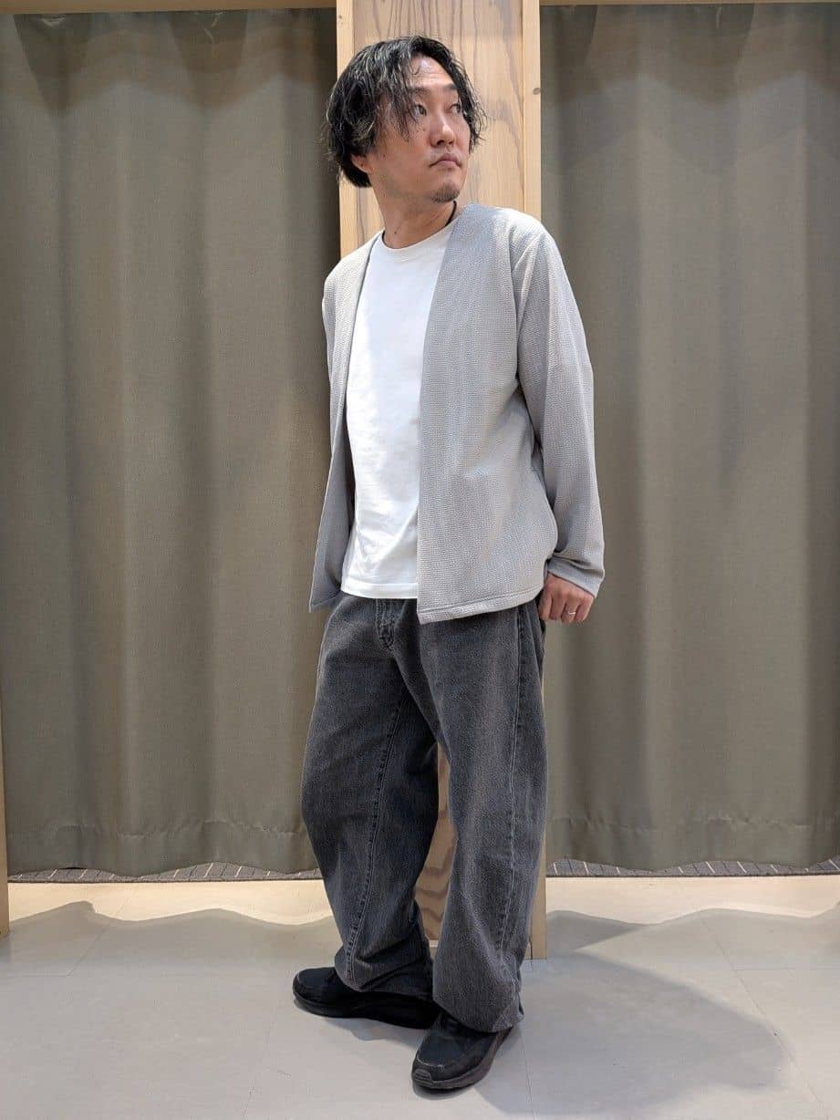 okcさんの「THE SHOP TK｜【2点セット】カーディガン＋半袖Tシャツ 洗濯機OK」を使ったコーディネート