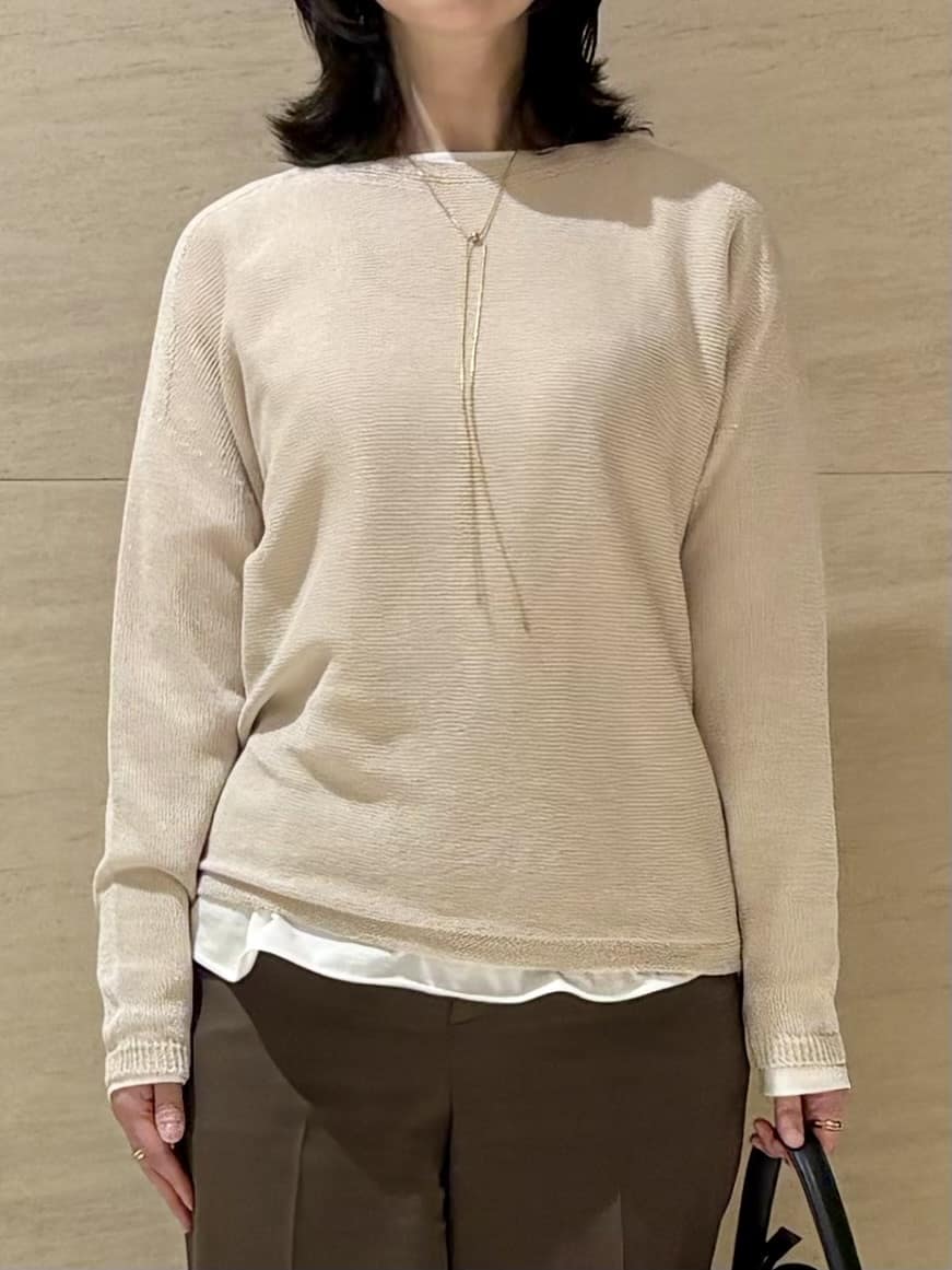 yさんの「UNTITLED｜【新色追加/セットアップ可】エアリー ダブルブレストジャケット」を使ったコーディネート