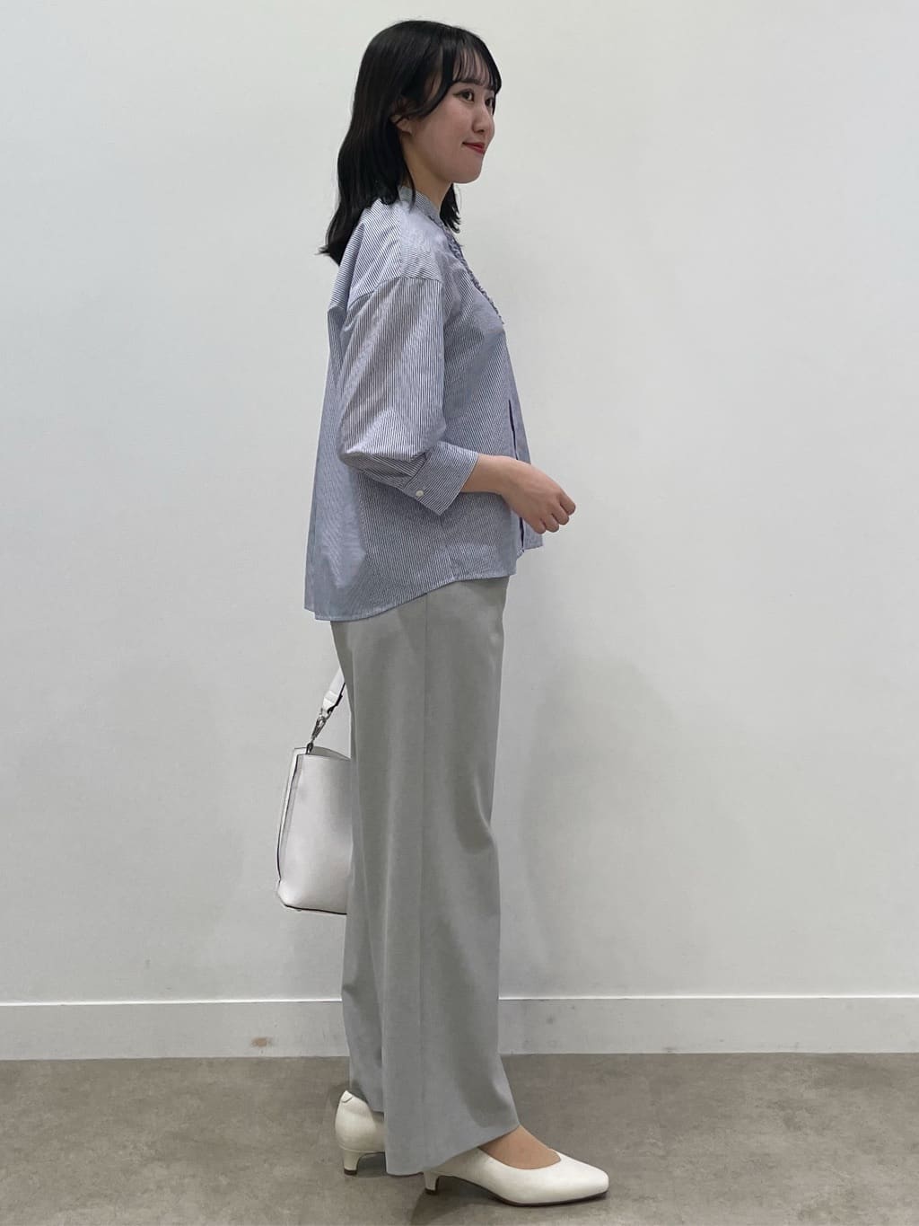 yukariさんの「Reflect｜【接触冷感】八分袖フロントフリルブラウス」を使ったコーディネート