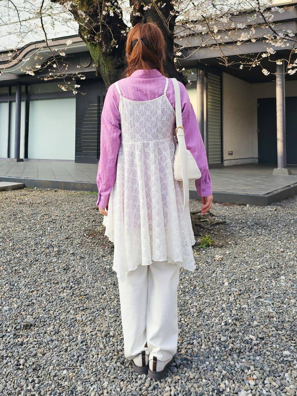 ゆゆさんの「SHOO･LA･RUE｜【前後2WAYネック】レイヤードスタイルにおすすめ レースキャミチュニック」を使ったコーディネート