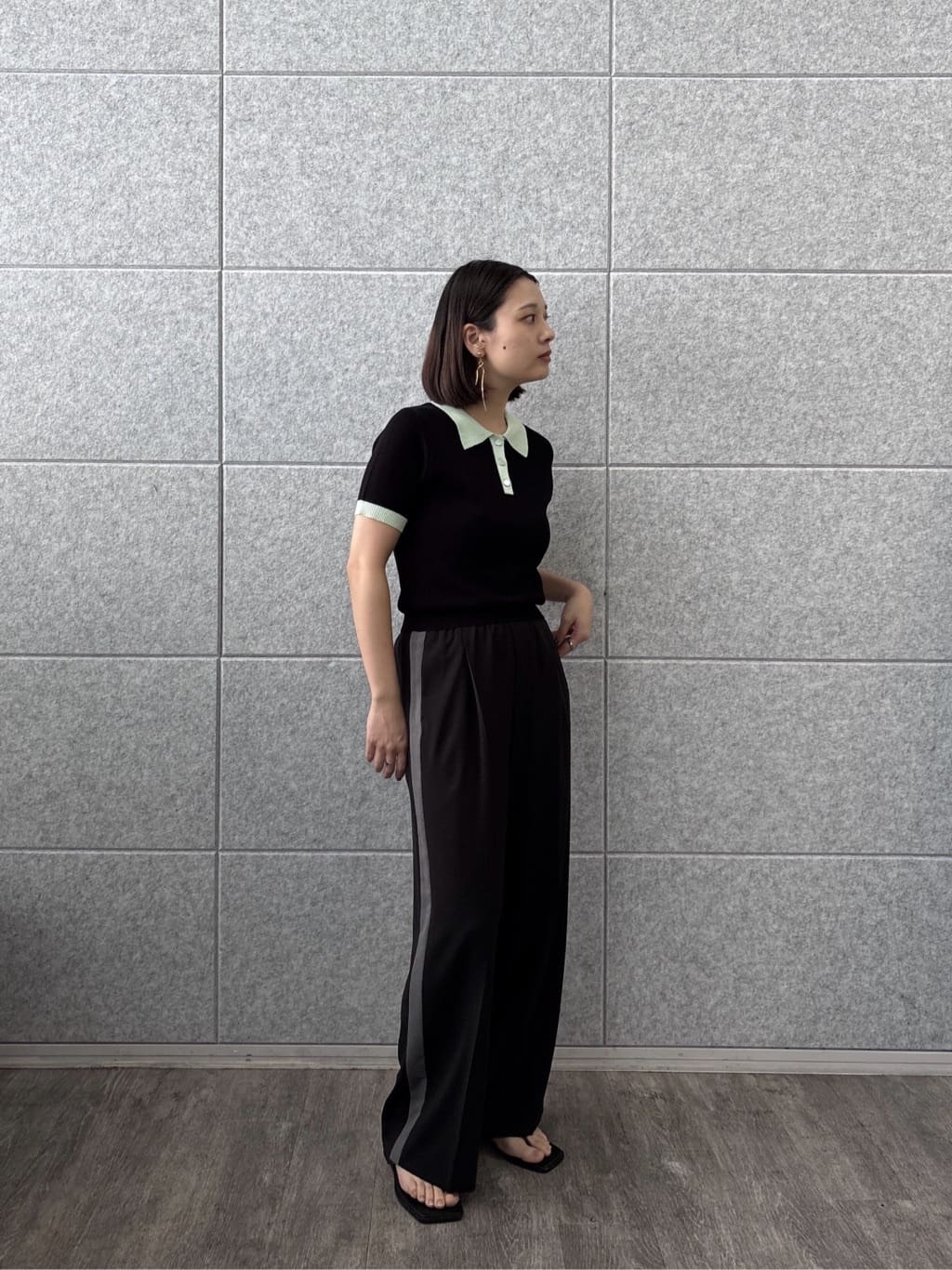 ayanoさんの「INDIVI｜ジャカードポロニット」を使ったコーディネート