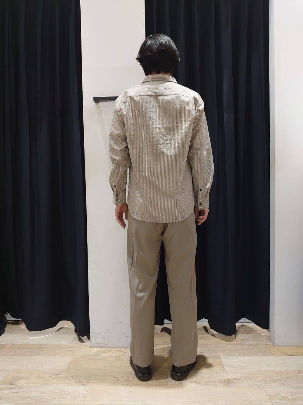 Fさんの「THE SHOP TK｜FLEX LINE セミワイドイージーパンツ　ストレッチ/防シワ/マシンウォッシャブル/セットアップ」を使ったコーディネート
