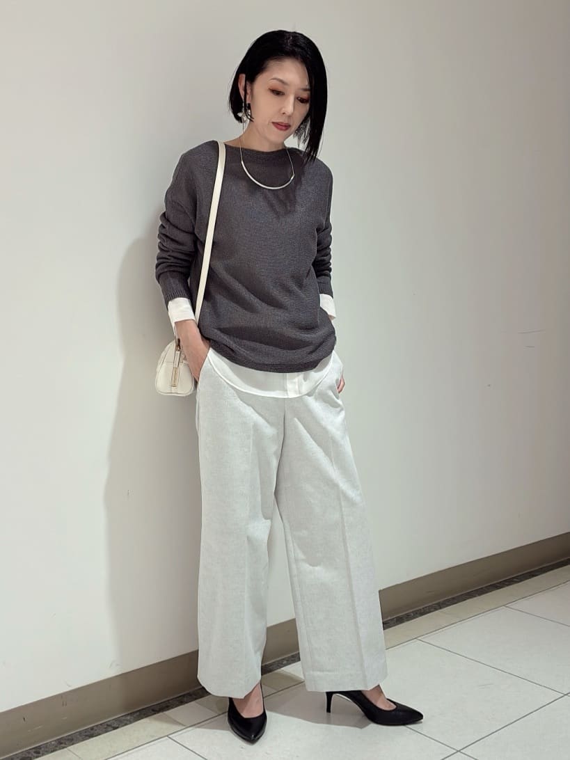 環さんの「UNTITLED｜◆【洗える/Tシャツ】シャツディテールレイヤードプルオーバー」を使ったコーディネート