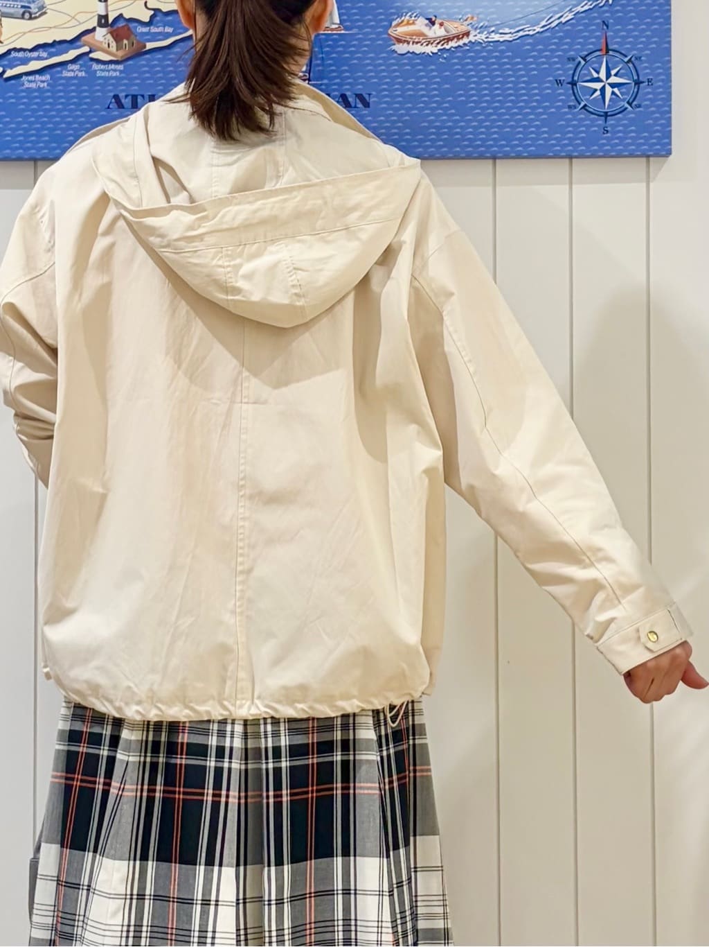uwatokoさんの「Dessin｜【撥水/2WAY】フーディーブルゾン」を使ったコーディネート