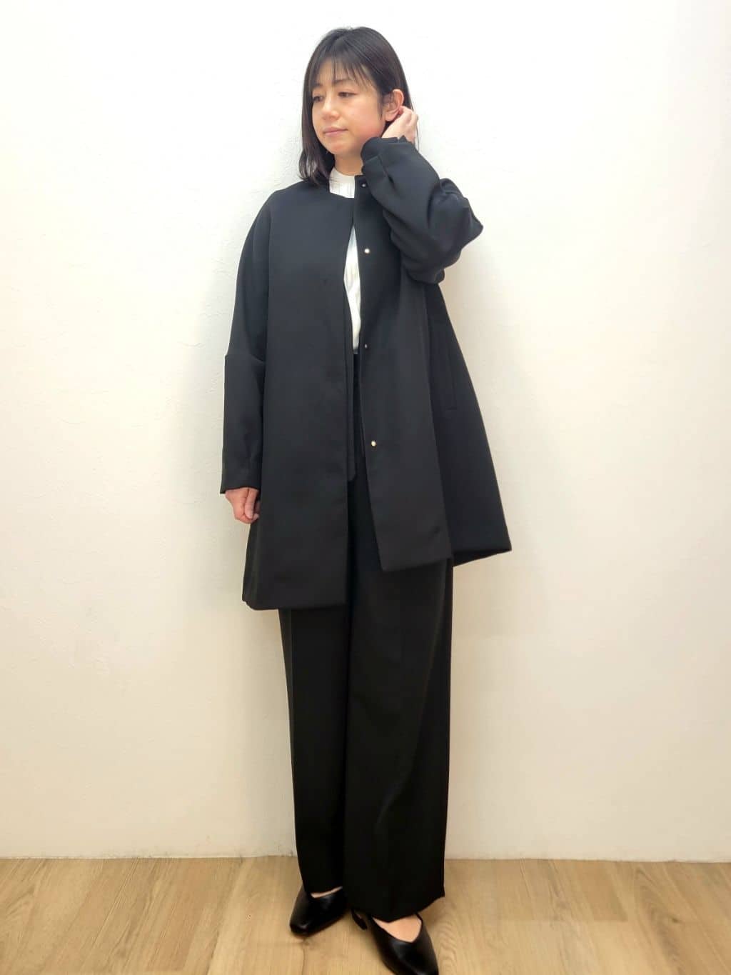 LISAさんの「OPAQUE.CLIP｜フォルムスリーブミドルコート【洗濯機OK】」を使ったコーディネート