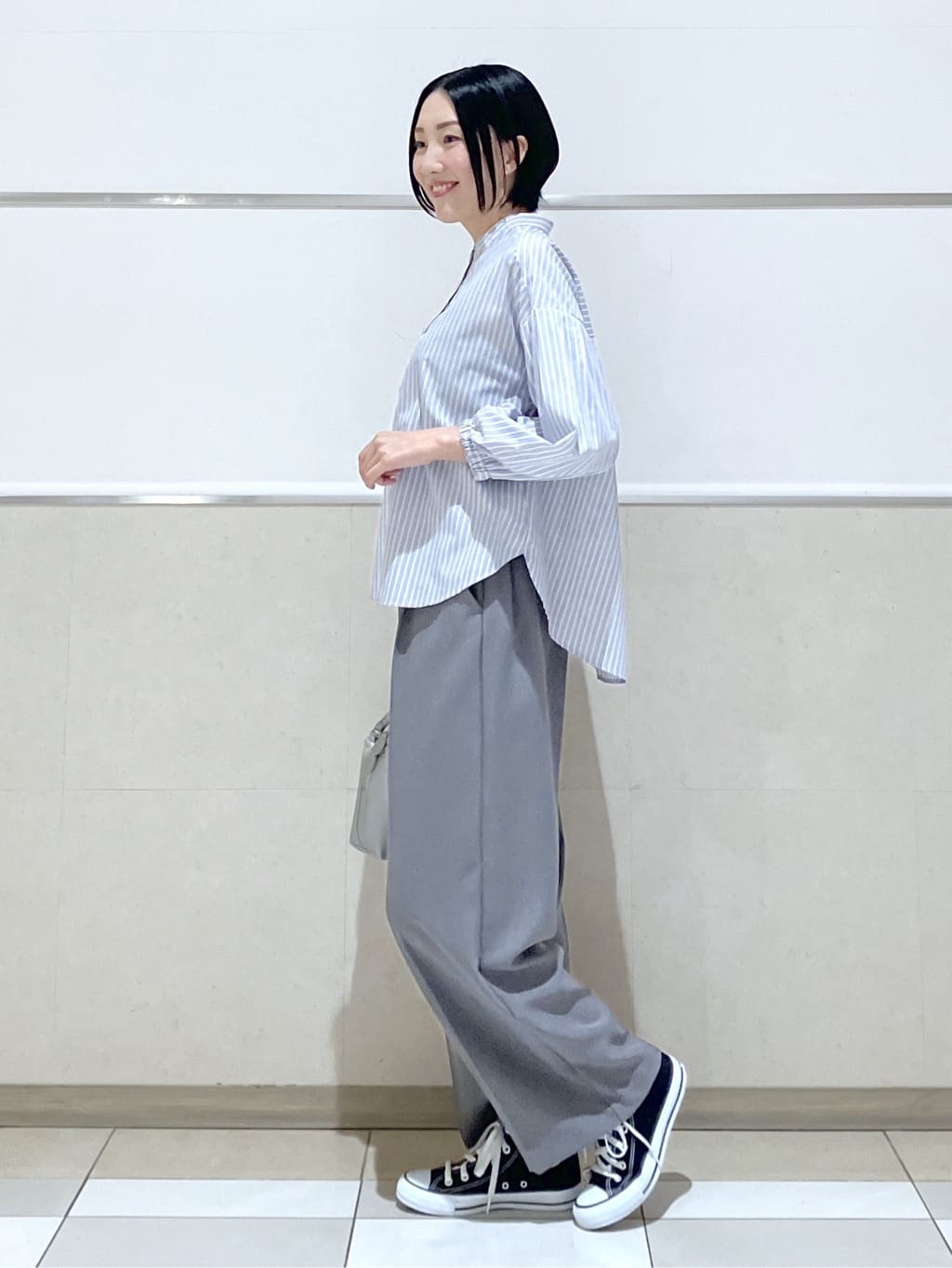 eriko さんの「Dessin｜【洗える】バルーンスリーブバンドカラーシャツ」を使ったコーディネート