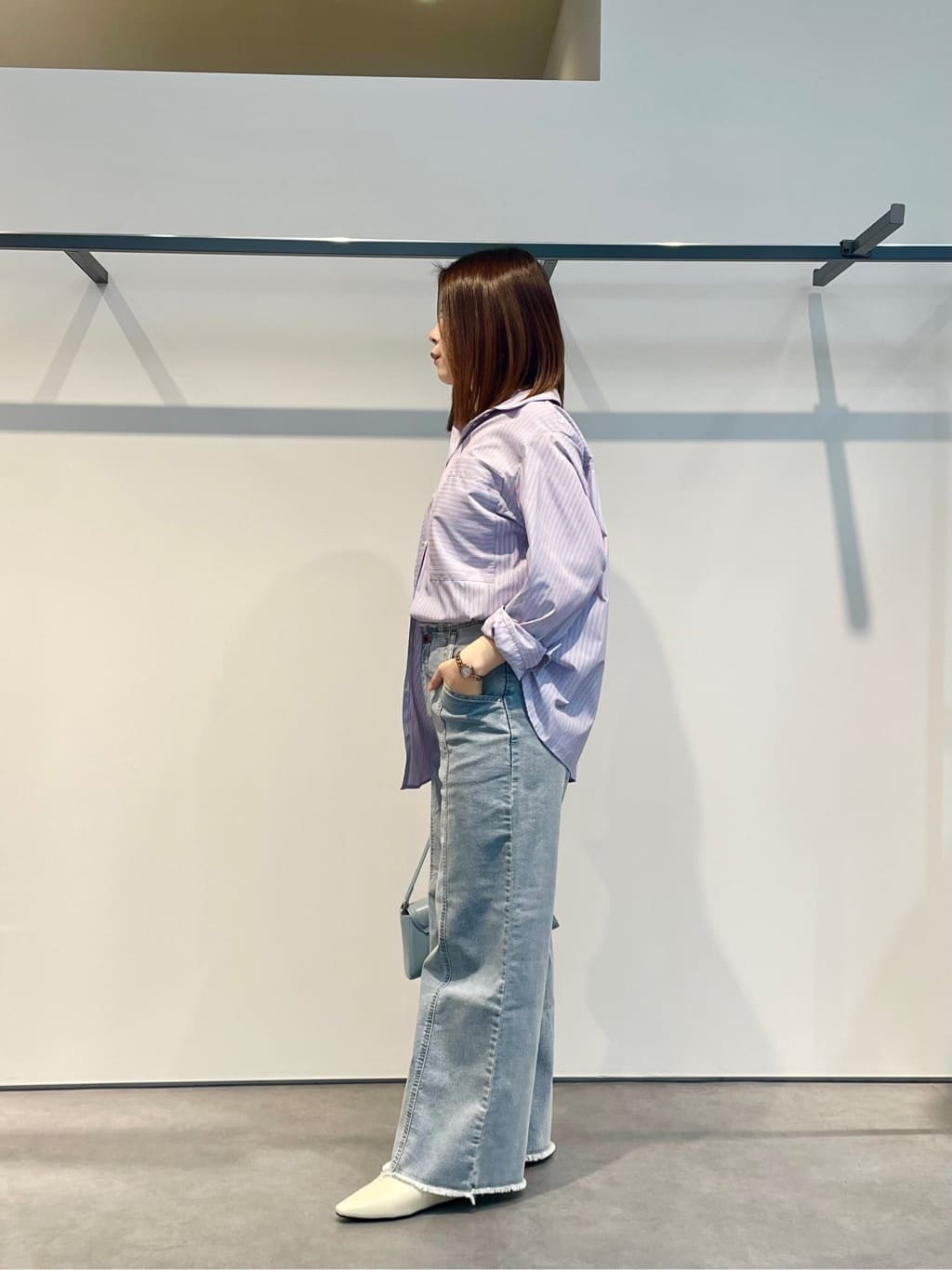 amiさんの「INDIVI｜Timeless｜ビッグポケットフォルムシャツ【接触冷感】」を使ったコーディネート