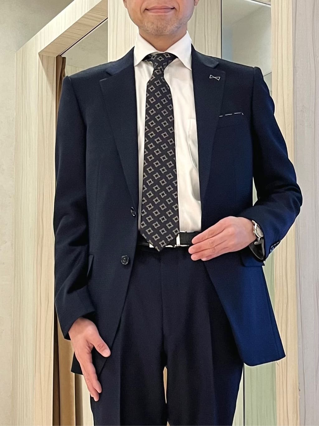 URAさんの「TAKEO KIKUCHI｜【Made in JAPAN】立菱（たてびし）スーツ」を使ったコーディネート