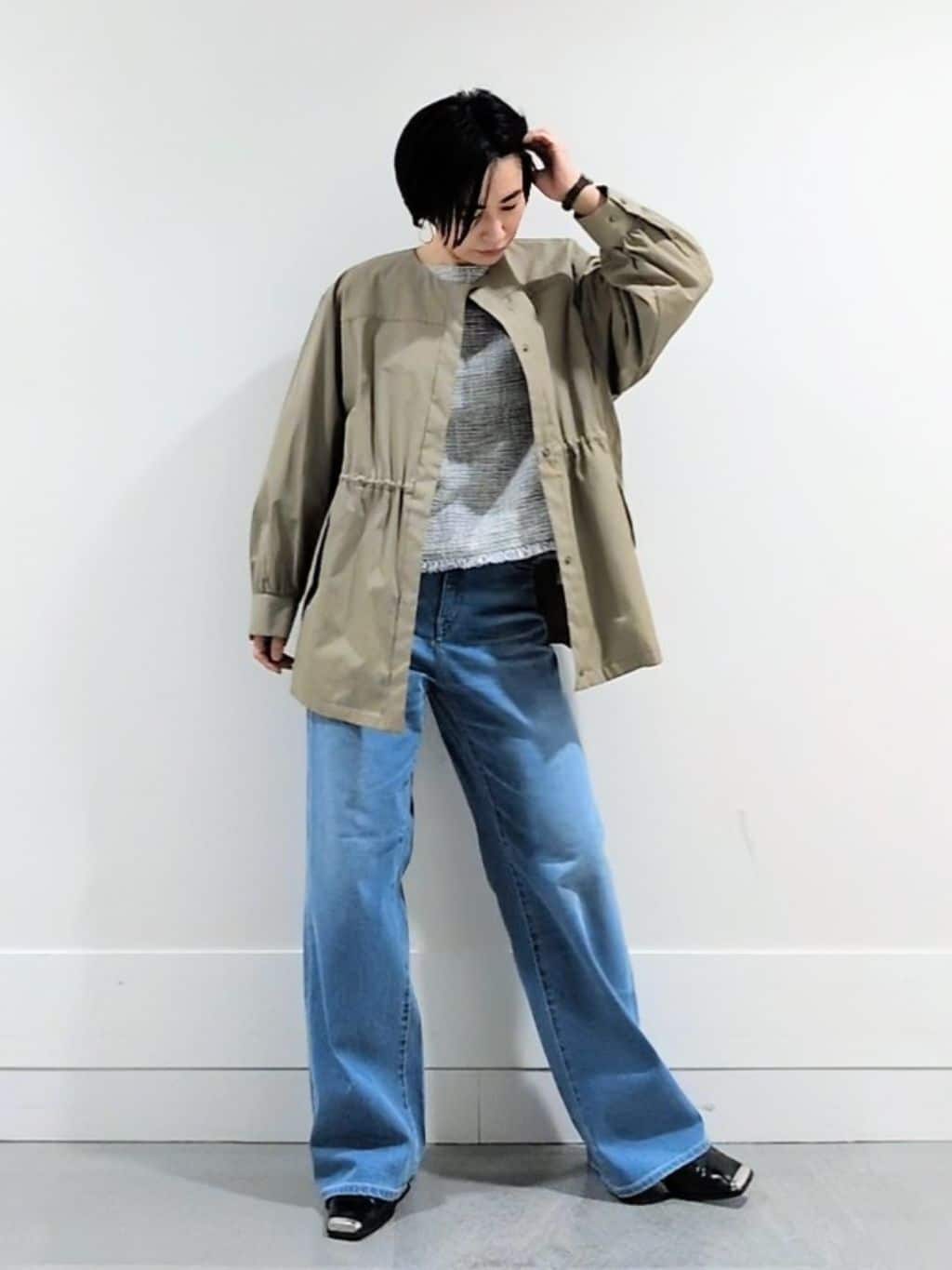 ミズタさんの「UNTITLED｜◆【はっ水】ライトコットンミリタリーコート」を使ったコーディネート
