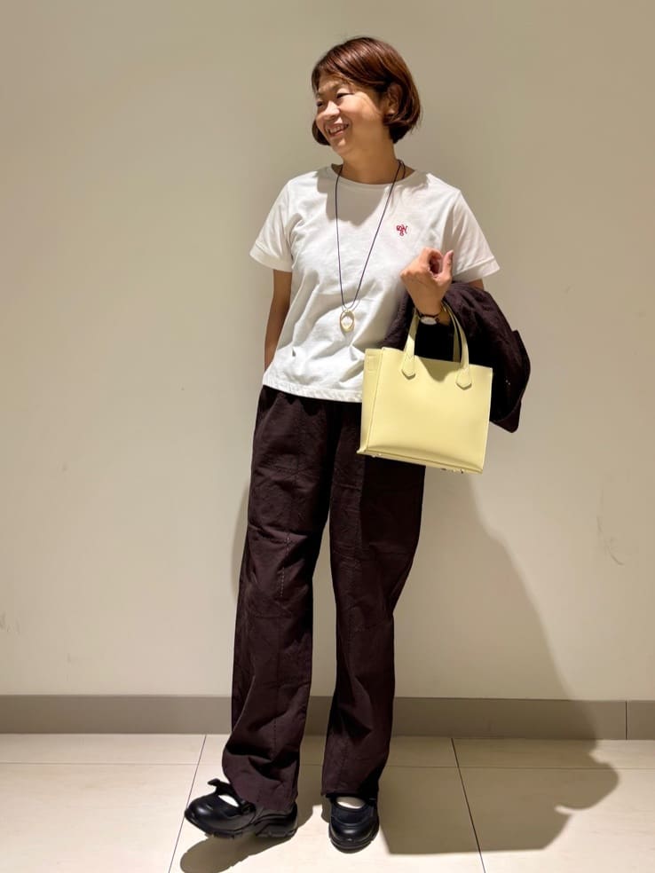 Haruさんの「Dessin｜【セットアップ可/洗える】刺繍スクエアレースシャツ」を使ったコーディネート