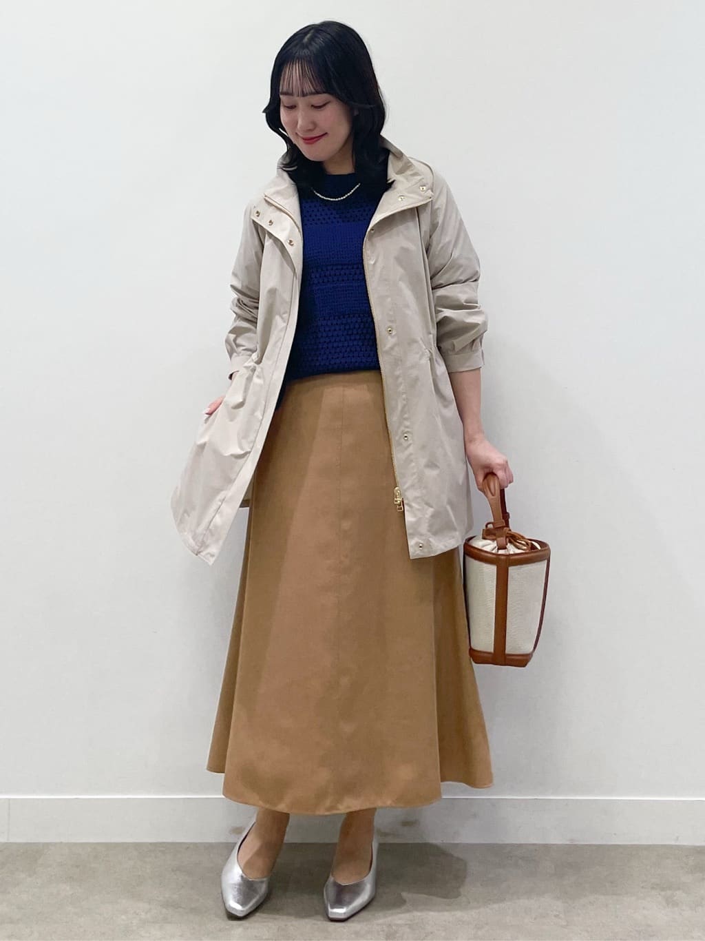 yukariさんの「Reflect｜【レイヤードにおすすめ◎】メッシュ風ドライタッチニット」を使ったコーディネート