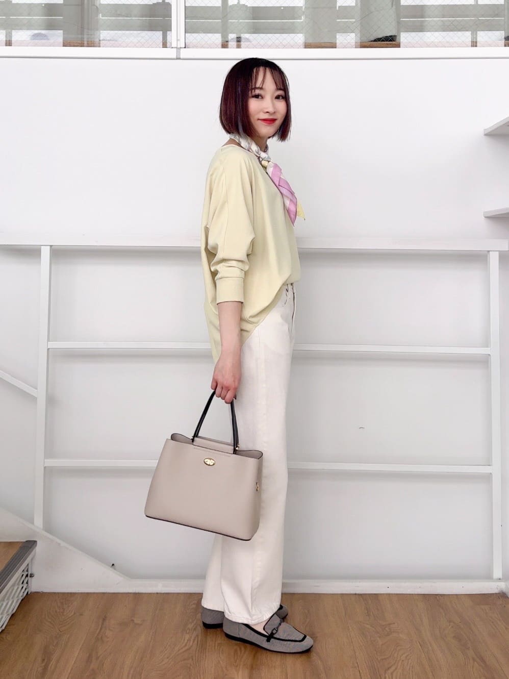 𝐜𝐡𝐢𝐤𝐚さんの「SHOO･LA･RUE｜【SHOO・LA・RUE DENIM/SS-LL】程よい厚みの ストレートデニムパンツ（10.5オン」を使ったコーディネート