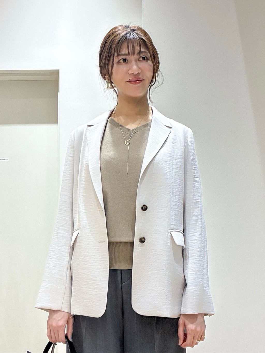 もんちゃんさんの「OPAQUE.CLIP｜シングルテーラードジャケット【洗える／裏地なし】」を使ったコーディネート