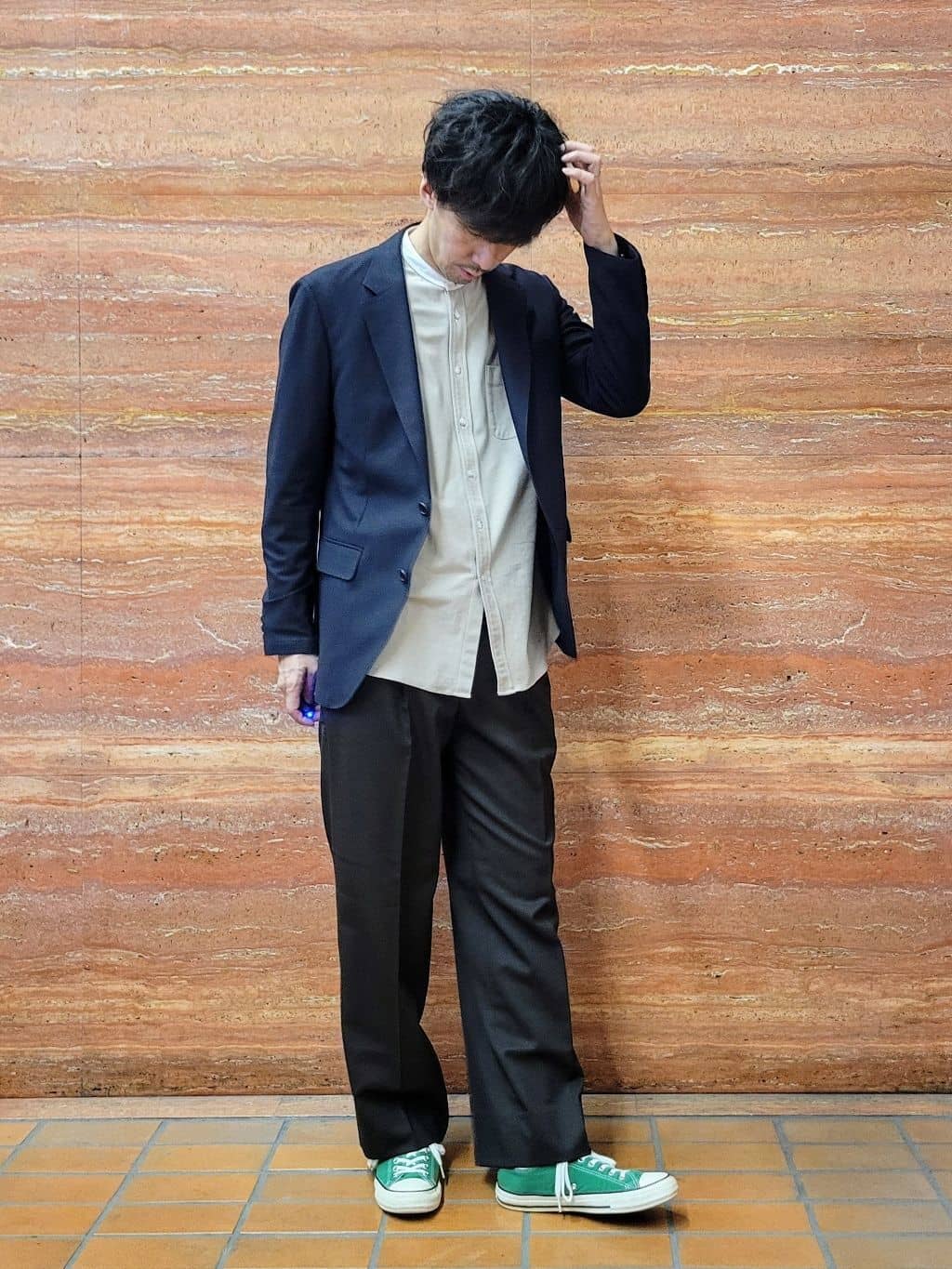 piroyaさんの「TAKEO KIKUCHI｜【抗菌防臭】CALCULO（R）ジャージ ジャケット」を使ったコーディネート