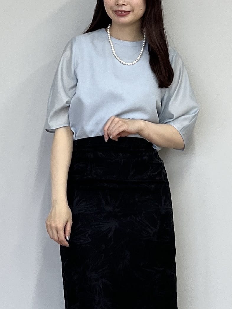 Saekoさんの「COUP DE CHANCE｜【手洗い可／日本製】袖シアーパフスリーブ ブラウス」を使ったコーディネート