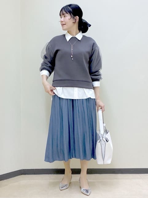  beni_gingerさんの「Reflect｜チュールレイヤードスリーブプルオーバー」を使ったコーディネート