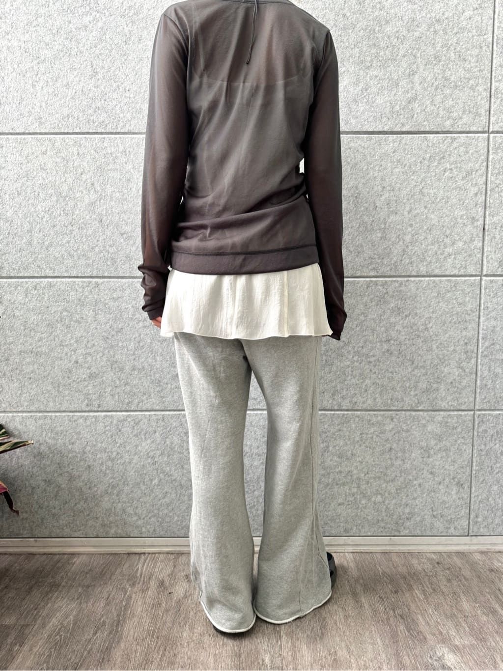 uchi__yamaさんの「CODE A｜sheer jersey cardigan」を使ったコーディネート