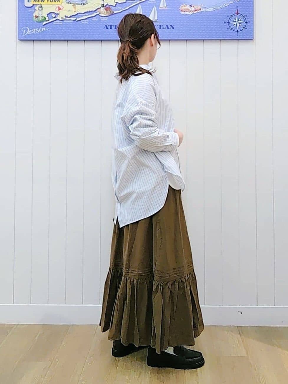 itoさんの「Dessin｜【洗える】シャツテールロングTシャツ」を使ったコーディネート