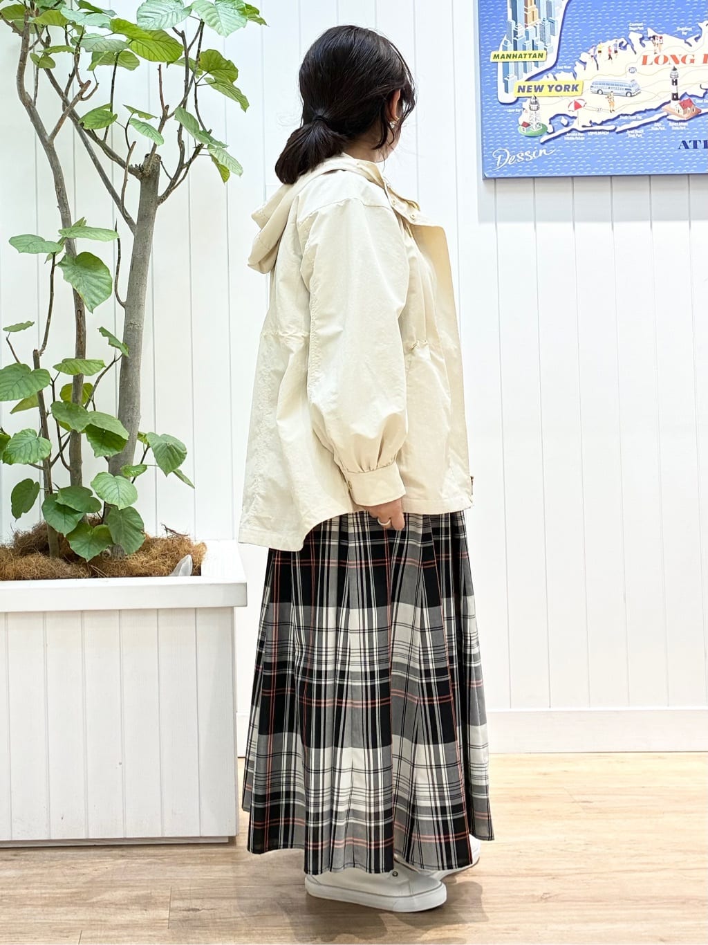 msatoさんの「Dessin｜【洗える】バイカラーデザインニット」を使ったコーディネート