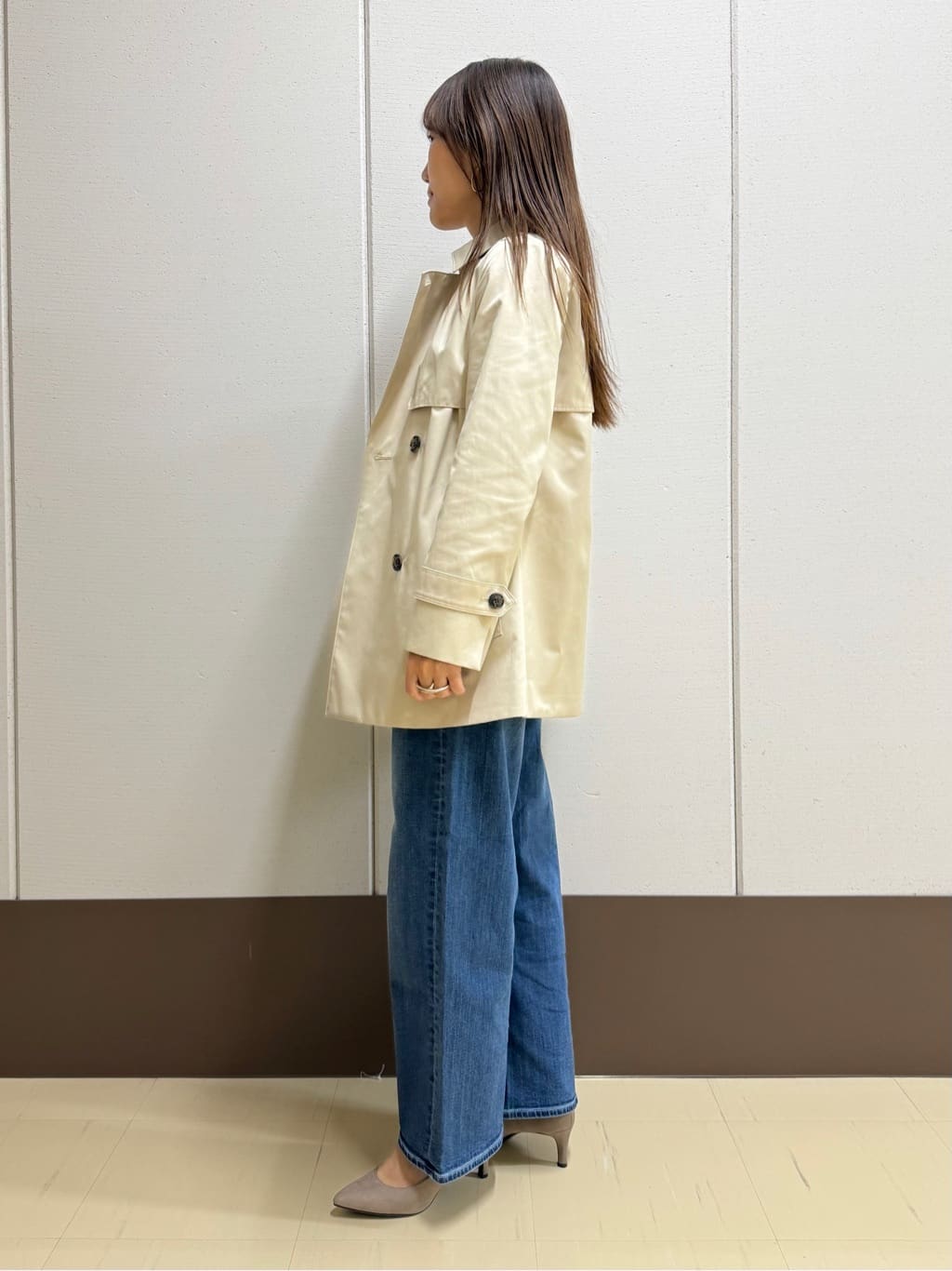 mamiさんの「INDIVI｜【洗える／アンサンブル可能】シンプルデザインニット」を使ったコーディネート