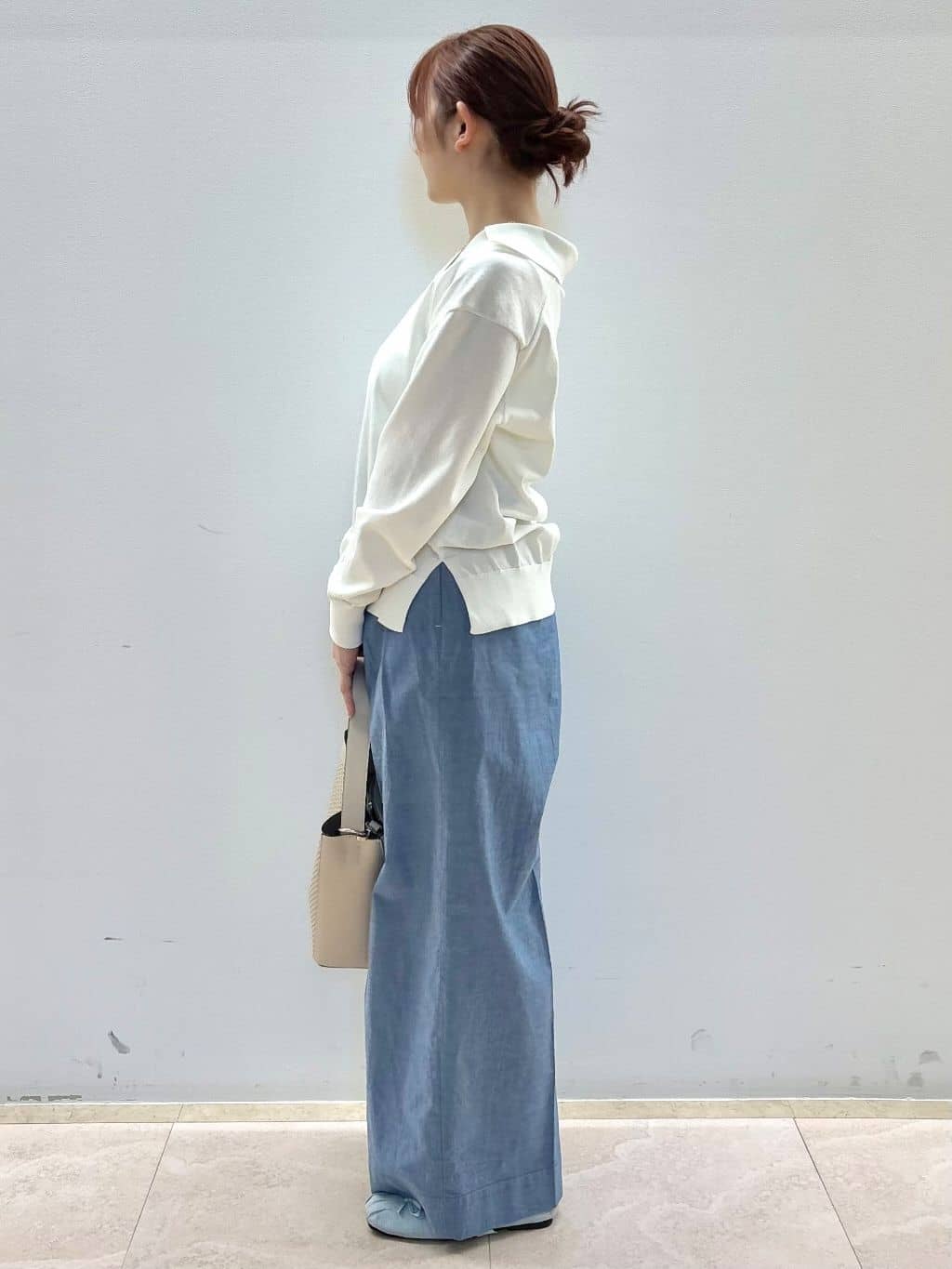 Satoさんの「Reflect｜スキッパーネックニットプルオーバー」を使ったコーディネート