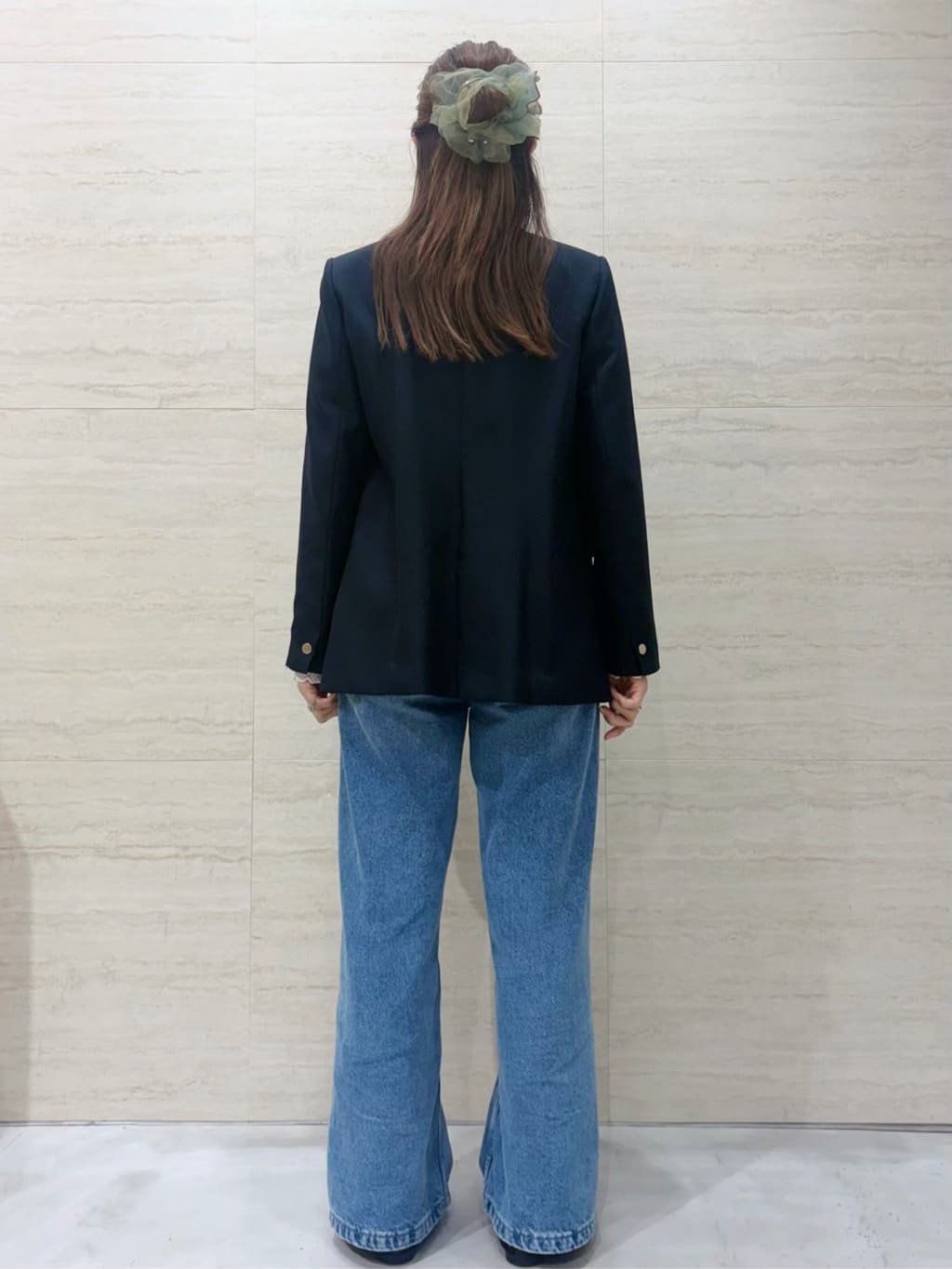 Machaさんの「OPAQUE.CLIP｜金ボタンダブルブレストテーラードジャケット／セットアップ対応【洗える】」を使ったコーディネート