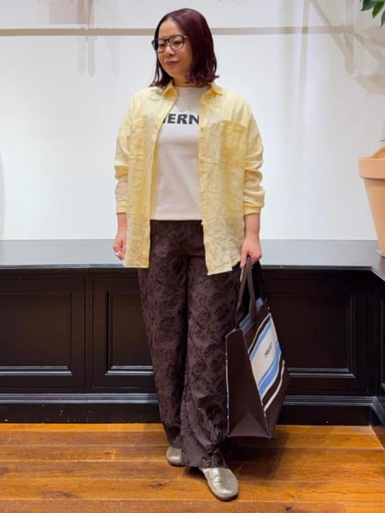 Asamiさんの「DRESSTERIOR｜【人気定番/ウォッシャブル】ガーメントダイラミーシャツ」を使ったコーディネート