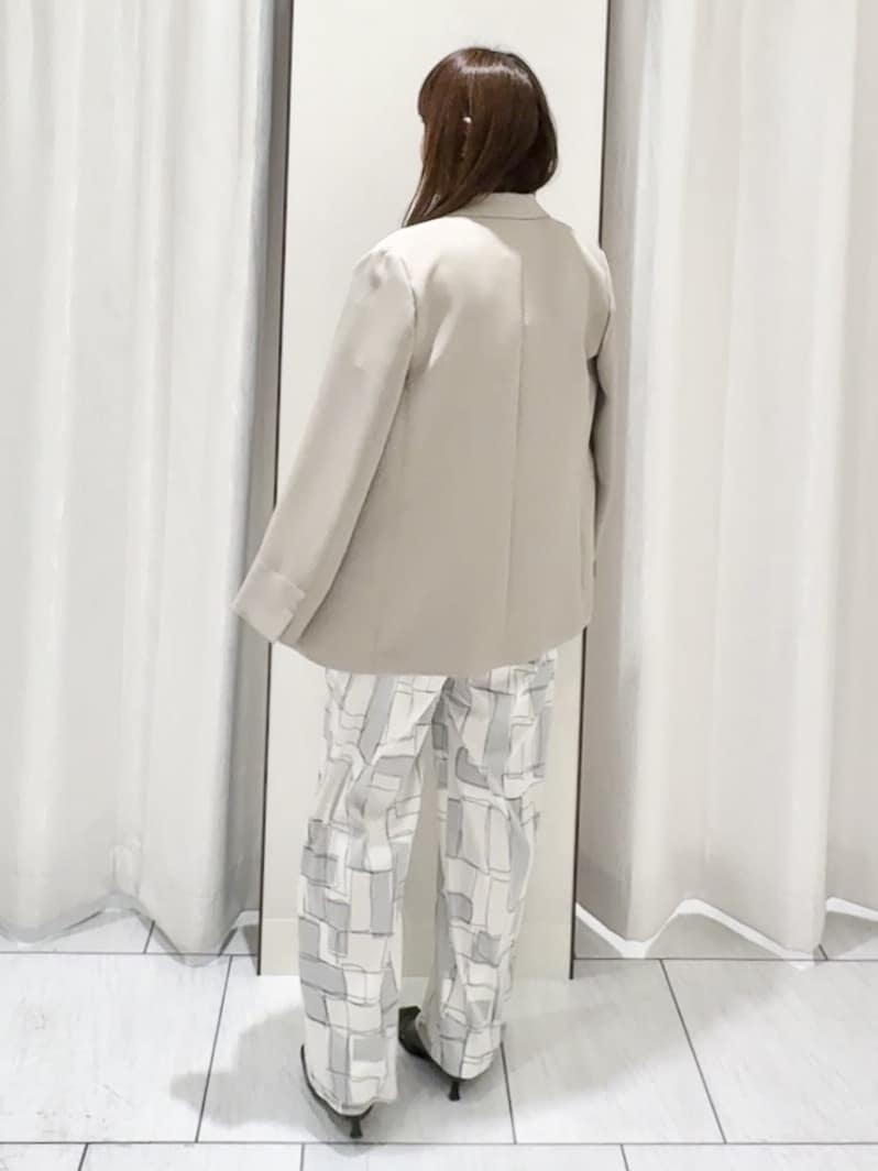 ʏᴜᴋɪᴋᴏさんの「UNTITLED｜◆【洗える/ストレッチ性】ダブルブレストジャケット」を使ったコーディネート