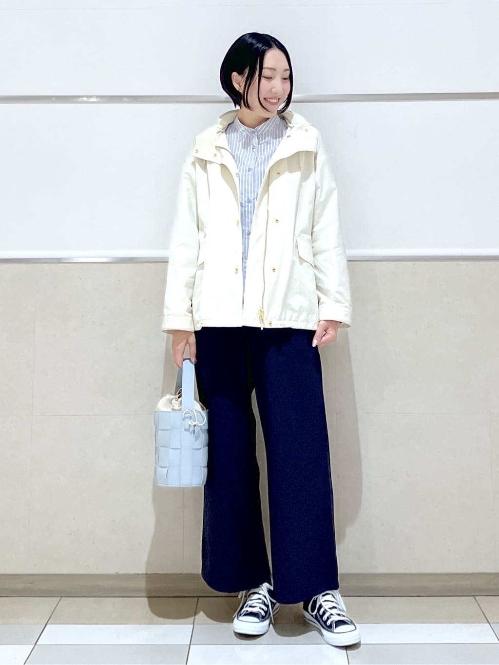 eriko さんの「Dessin｜【洗える】バルーンスリーブバンドカラーシャツ」を使ったコーディネート