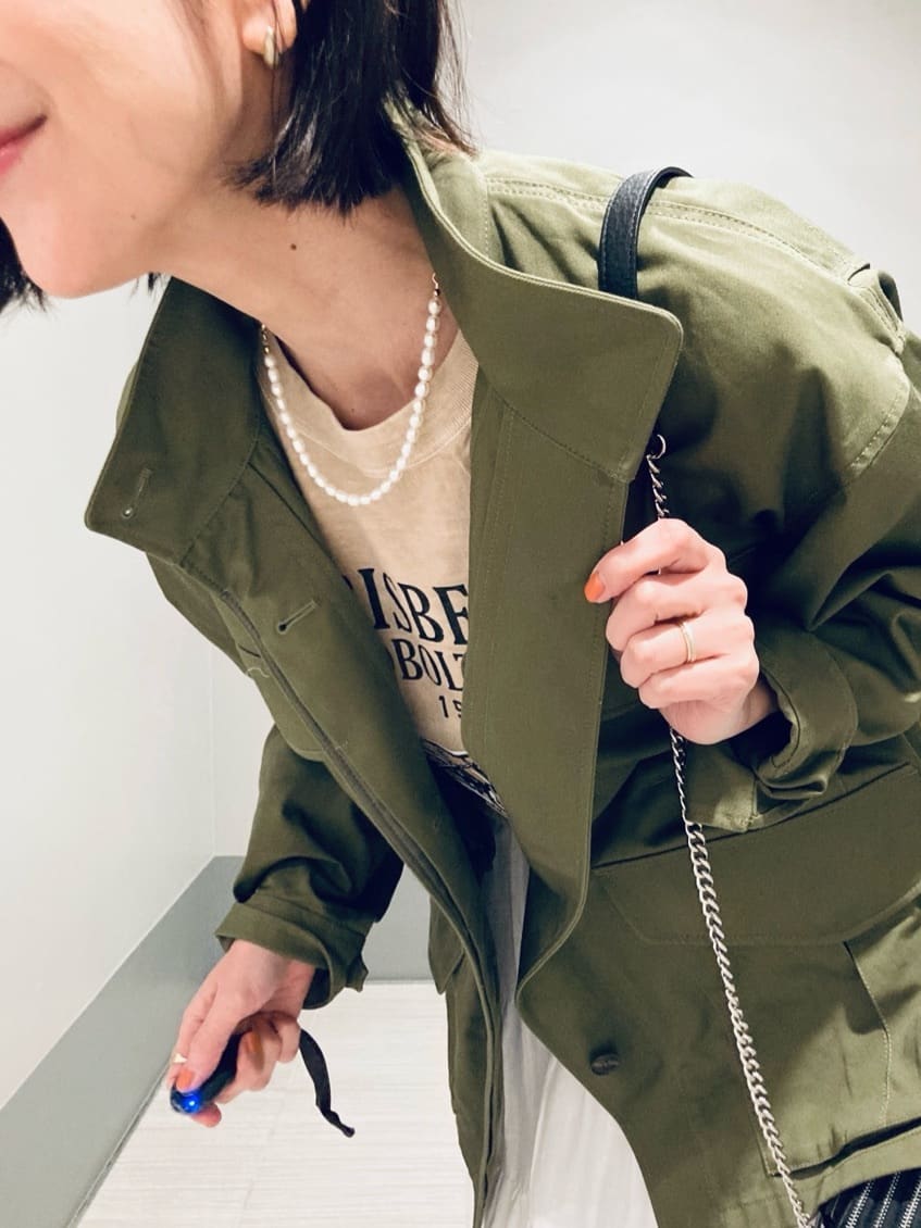Furuさんの「DRESSTERIOR｜【ウォッシャブル】コンパクトコットンミリタリーブルゾン」を使ったコーディネート