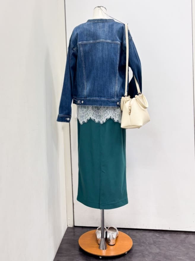 yukariさんの「grove｜着心地軽やか、動きやすいストレッチデニムジャケット」を使ったコーディネート