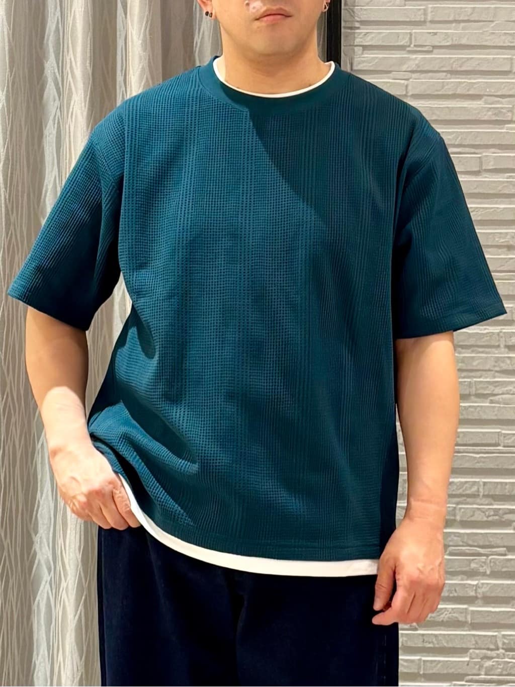 Pーyamaさんの「THE SHOP TK｜【ラクして決まる！】レイヤード風半袖Tシャツ　洗濯機OK」を使ったコーディネート