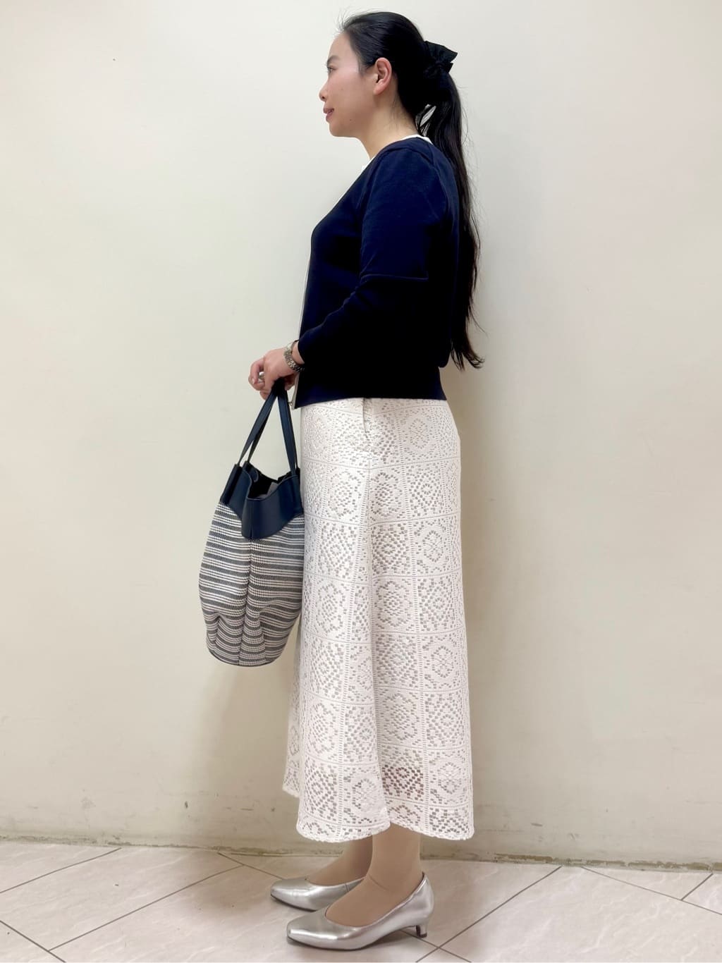 rincoさんの「Reflect｜【アンサンブル可】バイカラーカーディガン」を使ったコーディネート