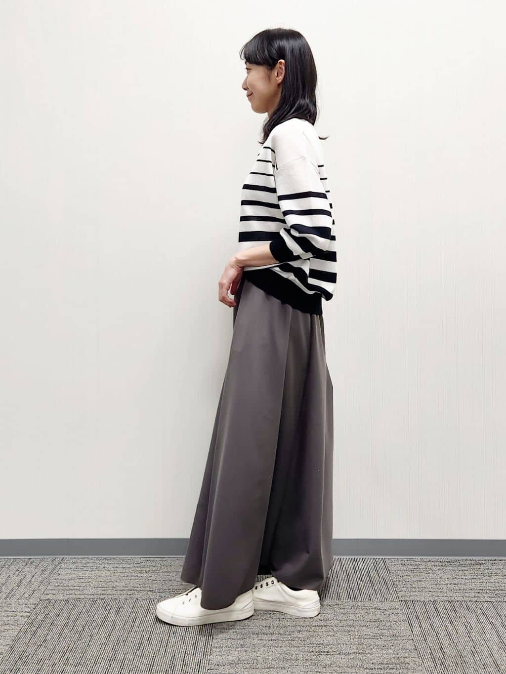 naraさんの「Dessin｜【洗える】シアーリラックスニット」を使ったコーディネート