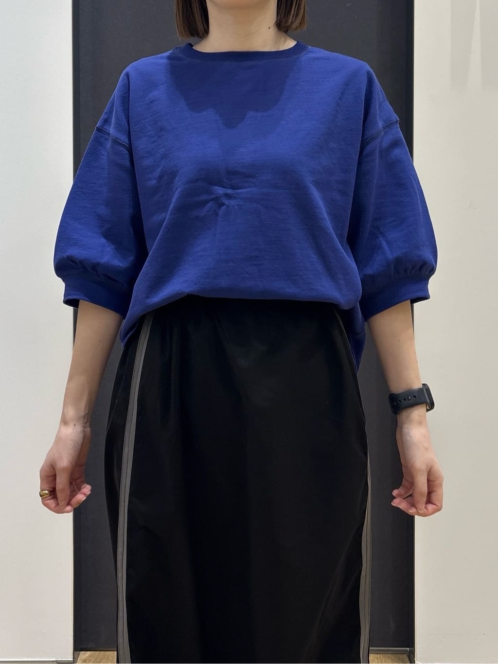 risaさんの「Dessin｜【360度可愛い】バックヘンリーカットソー5分袖」を使ったコーディネート