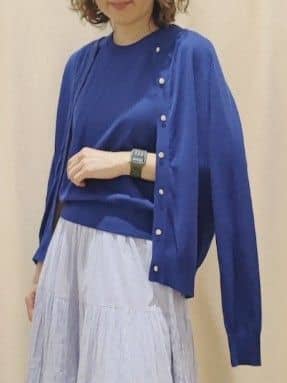 toyaさんの「Dessin｜【2点セット/洗える】アンサンブルニット」を使ったコーディネート
