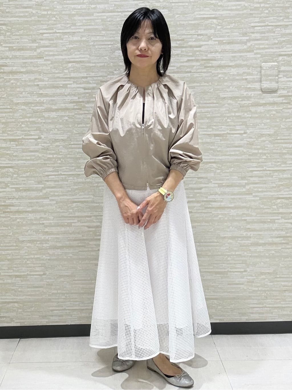 KITAさんの「UNTITLED｜◆【セットアップ可/はっ水】シャイニータイプライターブルゾン」を使ったコーディネート