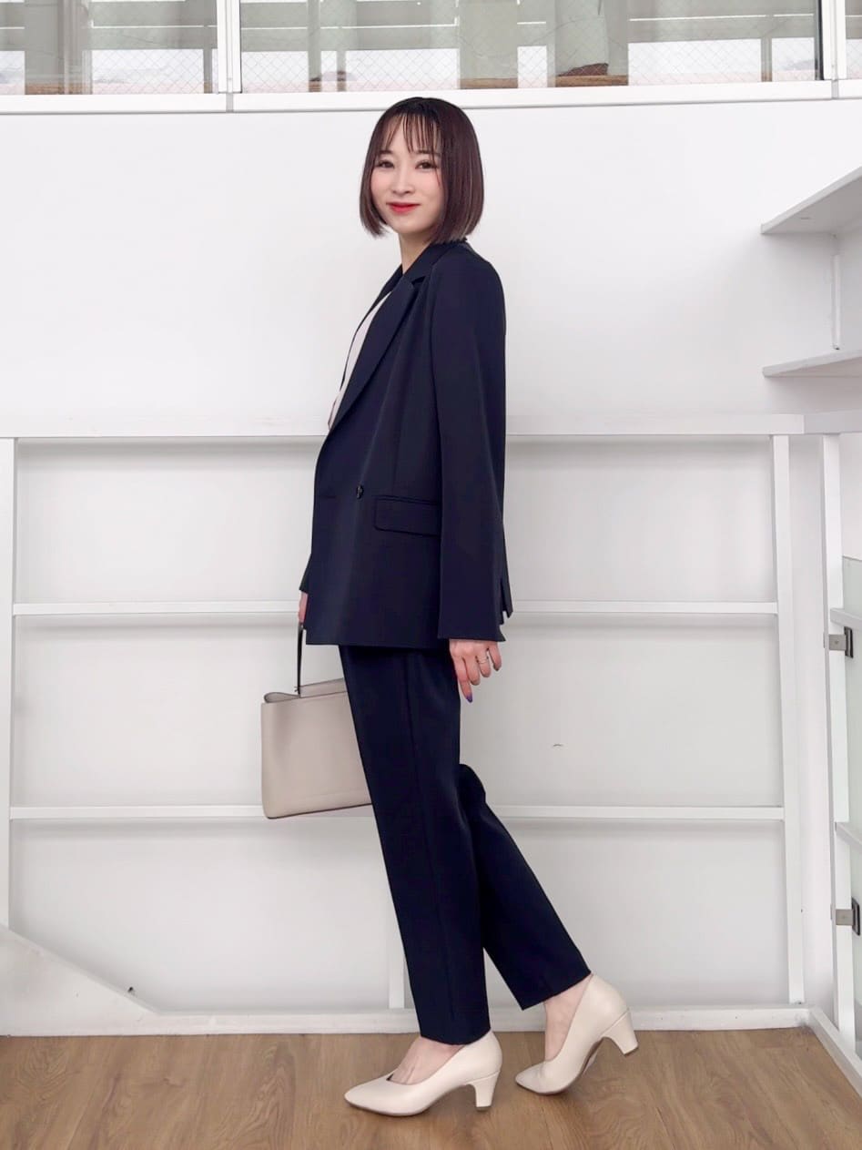 𝐜𝐡𝐢𝐤𝐚さんの「SHOO･LA･RUE｜【洗濯機可/イージーケア/UV】オンオフ使える　ゆったりダブルジャケット」を使ったコーディネート