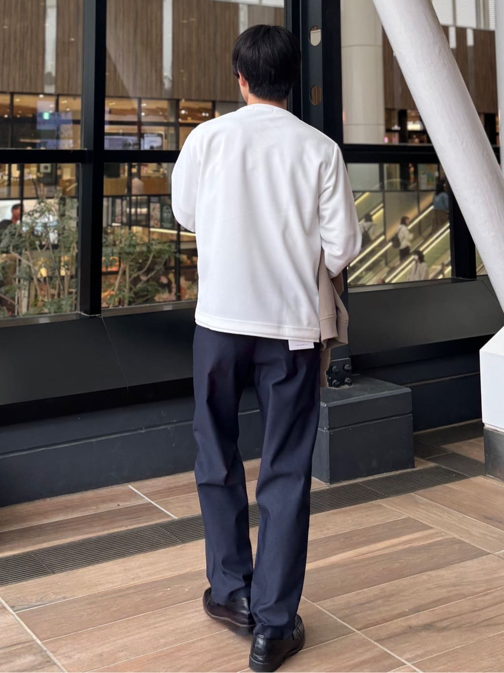 うらしーさんの「THE SHOP TK｜FLEX LINE ストレッチリブブルゾン　ストレッチ/防シワ/マシンウォッシャブル/セットアップ可」を使ったコーディネート