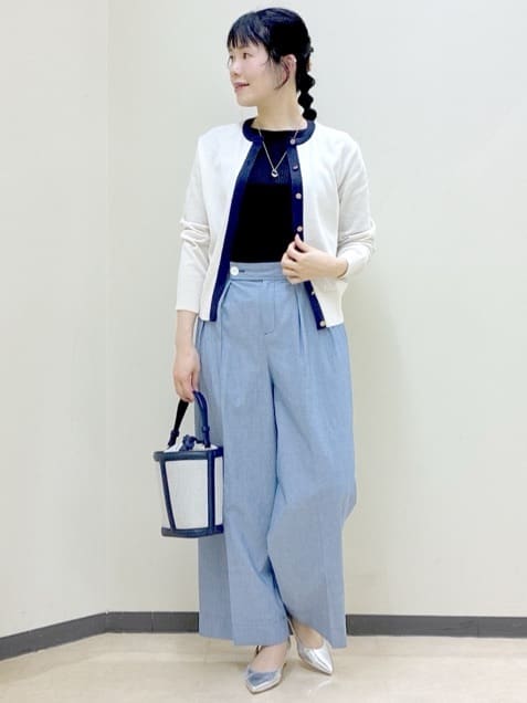  beni_gingerさんの「Reflect｜【アンサンブル可】バイカラーカーディガン」を使ったコーディネート