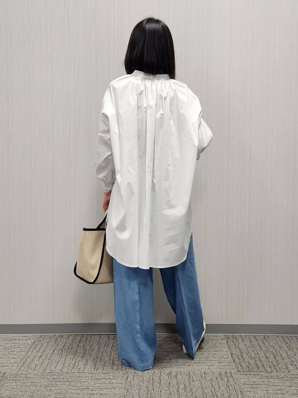 naraさんの「Dessin｜【洗える】シャーリングネックチュニックシャツ」を使ったコーディネート