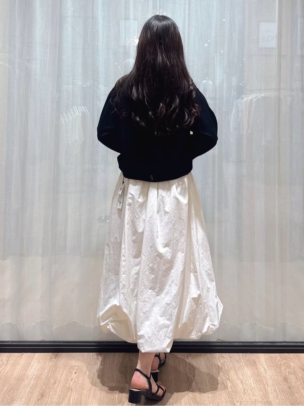 ぞうげさんの「OPAQUE.CLIP｜シャツレイヤード風ポロニット【洗濯機OK】」を使ったコーディネート