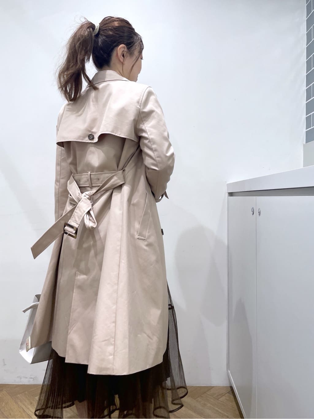 Junさんの「index｜撥水トレンチコート【洗濯機OK／花粉対応】《XS～3L》」を使ったコーディネート