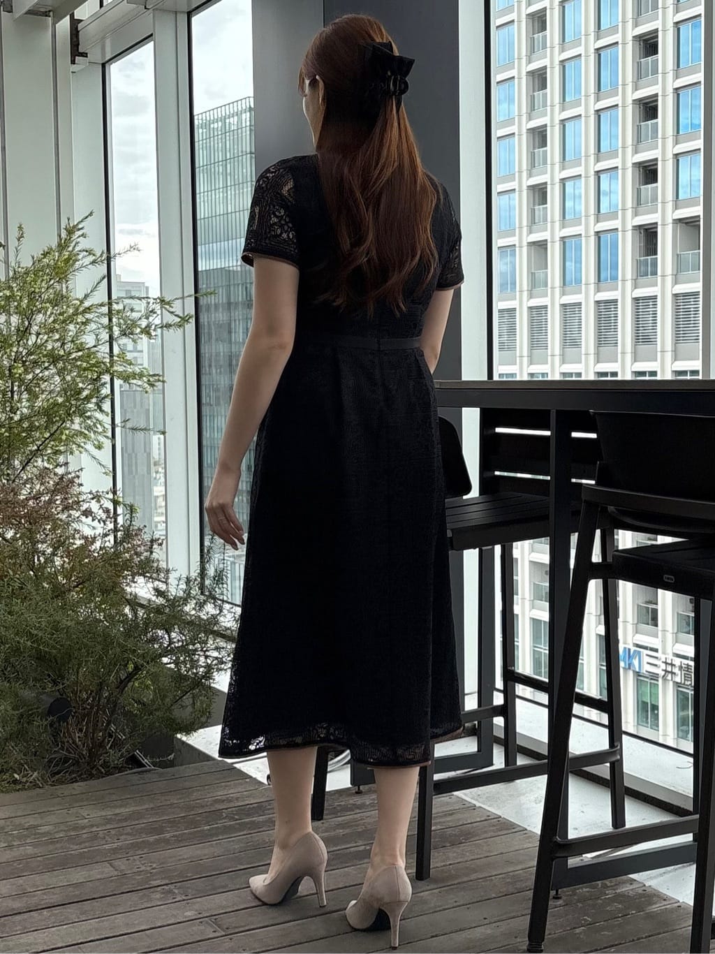 sayaさんの「COUP DE CHANCE｜【リボン取り外し可】ボウタイ付レースワンピース」を使ったコーディネート
