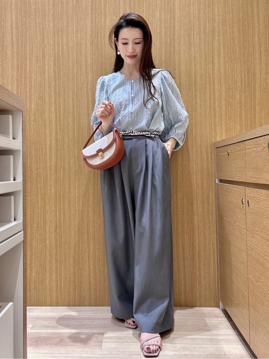 maiさんの「OPAQUE.CLIP｜フリンジジャカードブラウス【洗濯機OK】」を使ったコーディネート
