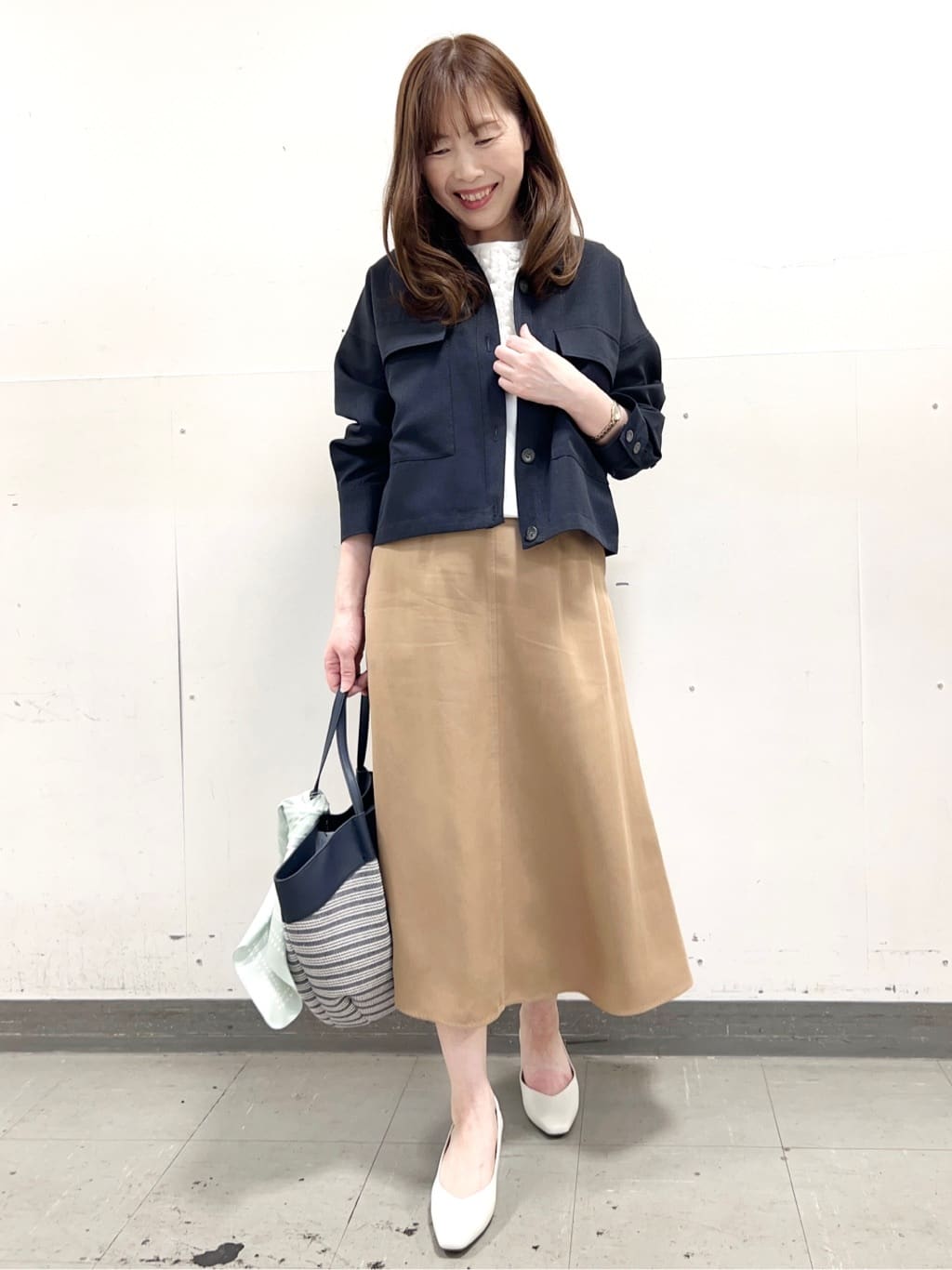 yuさんの「Reflect｜リネンライクシャツブルゾン」を使ったコーディネート