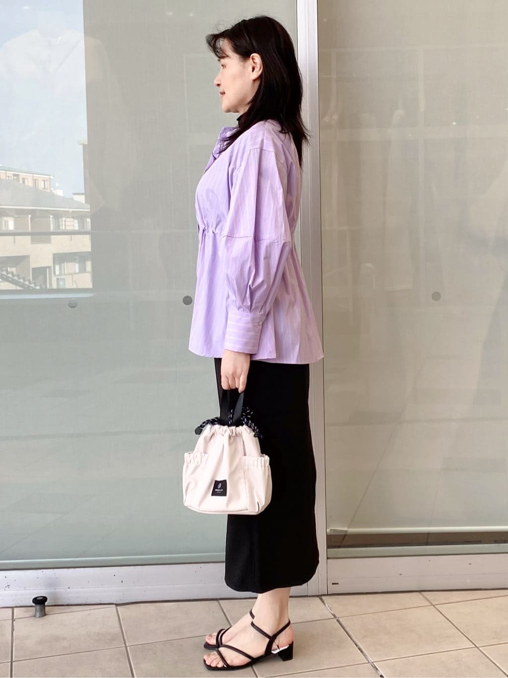 Jeanさんの「OPAQUE.CLIP｜ストライプペプラムデザインブラウス【洗濯機OK】」を使ったコーディネート