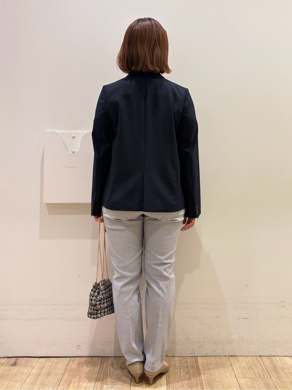 YUKOさんの「index｜ダブルブレストジャケット／セットアップ対応可【洗える／接触冷感／吸水速乾／防シワ／ストレッチ】」を使ったコーディネート